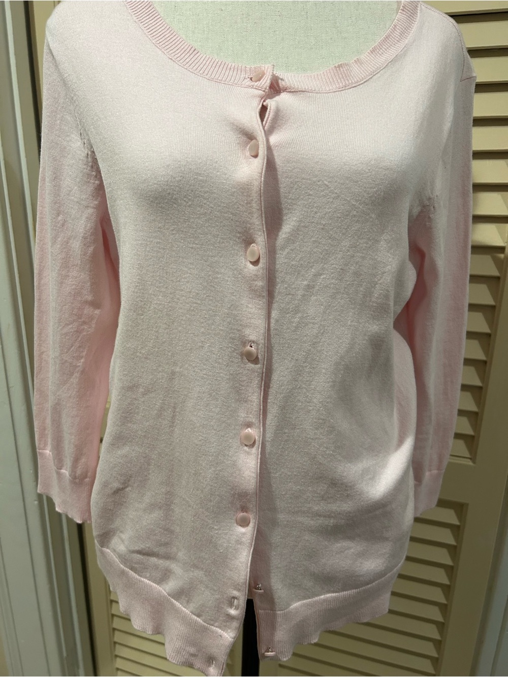 Talbots Pale Pink Button-Up Women's Cardigan